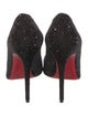 Christian Louboutin Velvet Glitter Accents Pumps