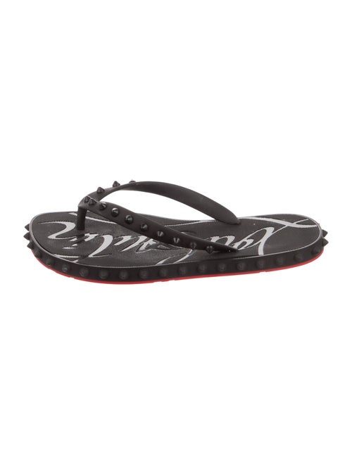 Christian Louboutin Spike Accents Rubber Slides
