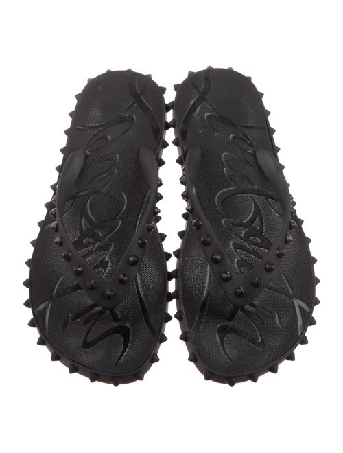 Christian Louboutin Spike Accents Rubber Slides