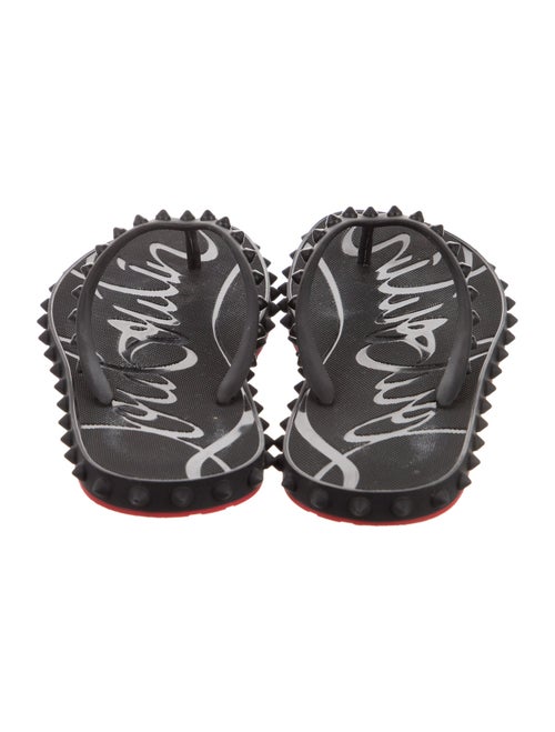 Christian Louboutin Spike Accents Rubber Slides