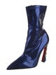 Christian Louboutin Patent Leather Crystal Embellishments Sock Boots