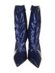 Christian Louboutin Patent Leather Crystal Embellishments Sock Boots