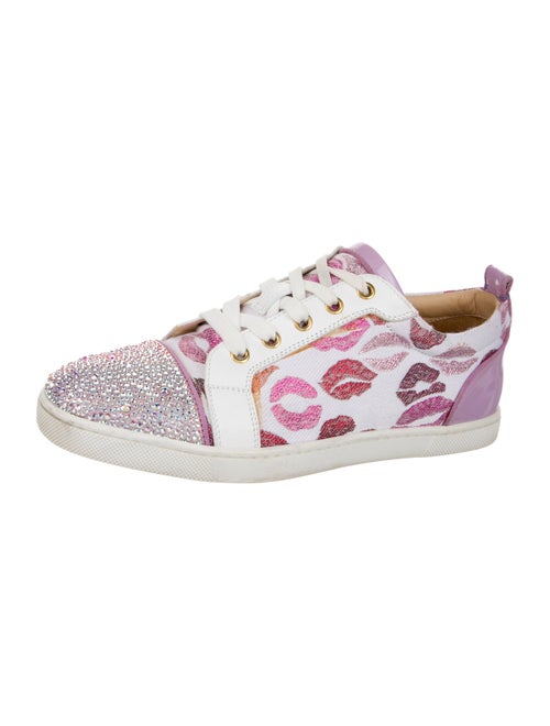 Christian Louboutin Printed Crystal Embellishments Sneakers