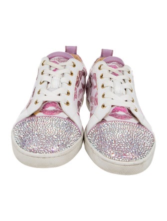 Christian Louboutin Printed Crystal Embellishments Sneakers