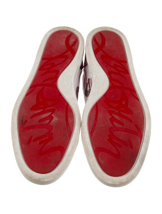 Christian Louboutin Printed Crystal Embellishments Sneakers