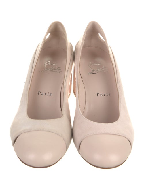 Christian Louboutin Suede Cutout Accent Pumps