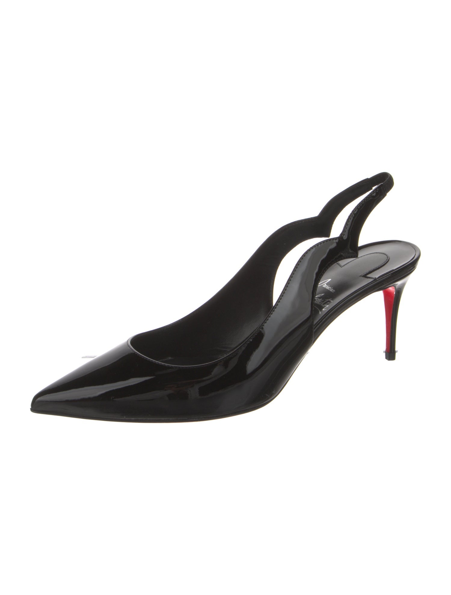 Christian Louboutin Patent Leather Slingback Pumps