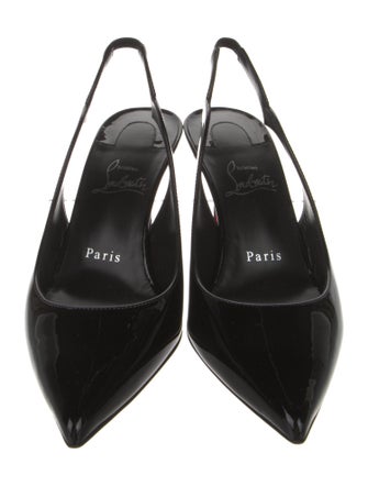 Christian Louboutin Patent Leather Slingback Pumps