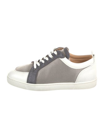 Christian Louboutin Leather Colorblock Pattern Sneakers