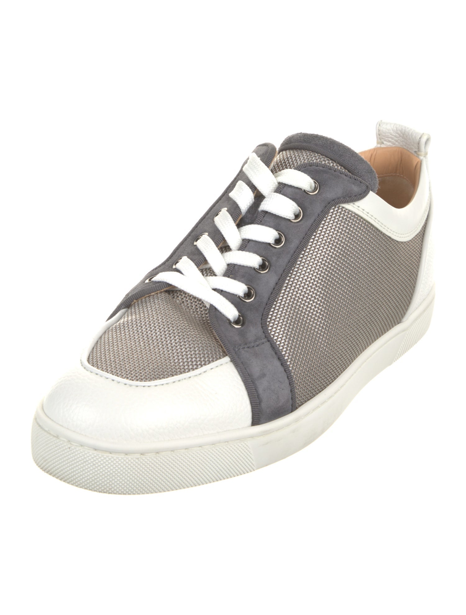 Christian Louboutin Leather Colorblock Pattern Sneakers