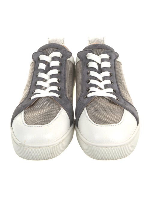 Christian Louboutin Leather Colorblock Pattern Sneakers