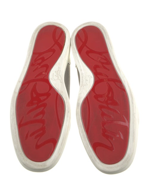 Christian Louboutin Leather Colorblock Pattern Sneakers