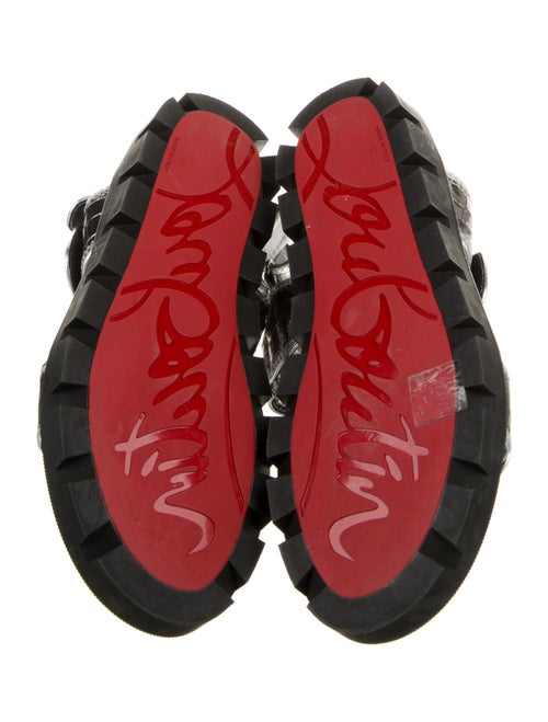 Christian Louboutin Embossed Leather Slingback Sandals