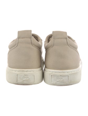 Christian Louboutin Canvas Colorblock Pattern Sneakers