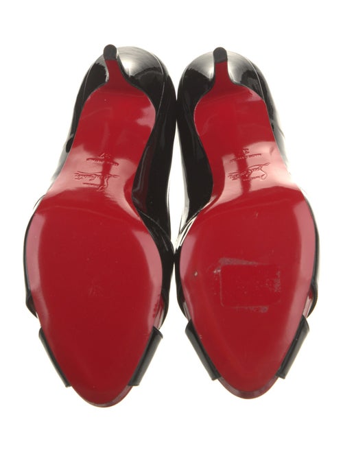 Christian Louboutin Patent Leather Cutout Accent Pumps