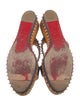 Christian Louboutin Rockstud Accents Leather Slides