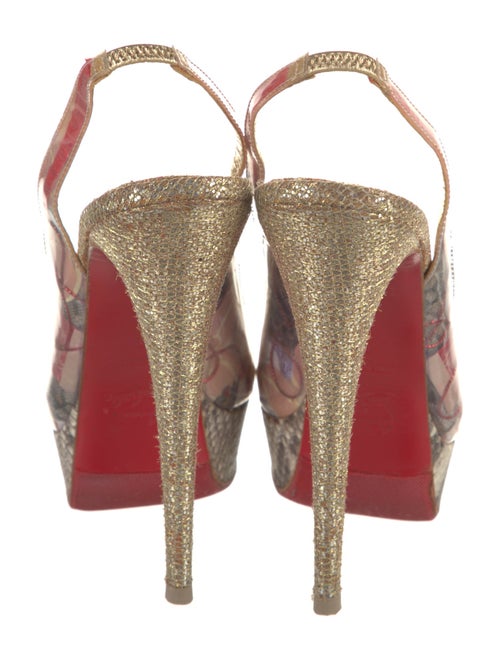 Christian Louboutin PVC Printed Slingback Pumps