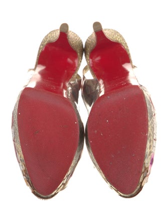 Christian Louboutin PVC Printed Slingback Pumps
