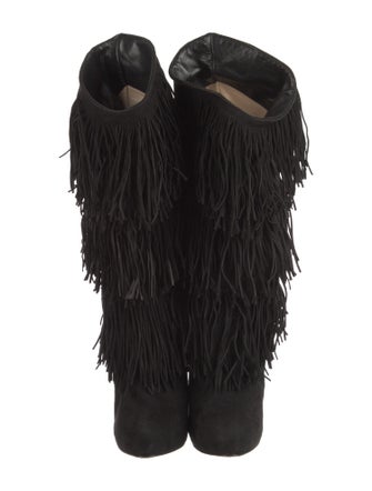 Christian Louboutin Forever Tina Suede Lace-Up Boots