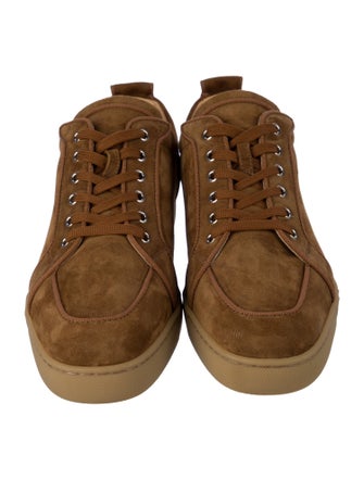 Christian Louboutin Spike Accents Suede Sneakers