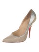 Christian Louboutin Leather Glitter Accents Pumps