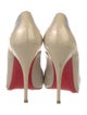 Christian Louboutin Leather Glitter Accents Pumps