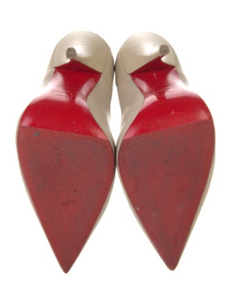 Christian Louboutin Leather Glitter Accents Pumps