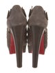 Christian Louboutin Suede Cutout Accent Pumps