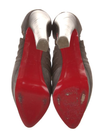 Christian Louboutin Suede Cutout Accent Pumps
