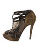 Christian Louboutin Mesh Mesh Accents T-Strap Pumps