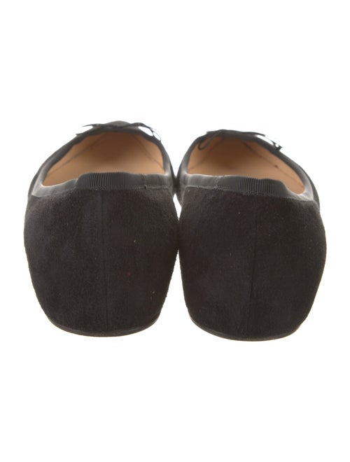 Christian Louboutin Suede Bow Accents Ballet Flats