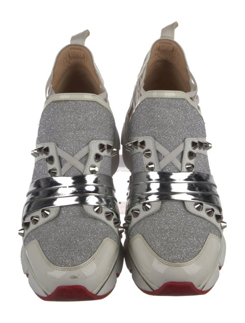 Christian Louboutin Glitter Colorblock Pattern Chunky Sneakers