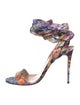 Christian Louboutin Satin Printed Sandals