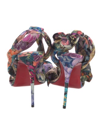 Christian Louboutin Satin Printed Sandals