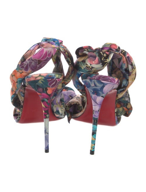 Christian Louboutin Satin Printed Sandals