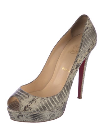 Christian Louboutin Snakeskin Animal Print Pumps