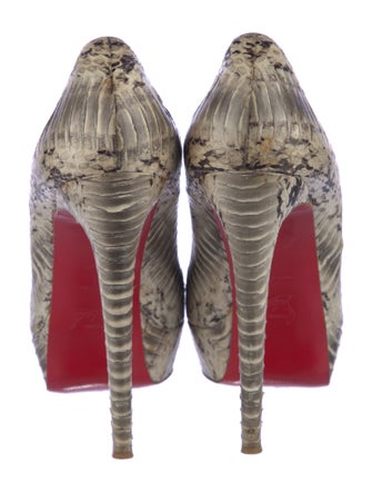 Christian Louboutin Snakeskin Animal Print Pumps
