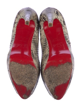 Christian Louboutin Snakeskin Animal Print Pumps