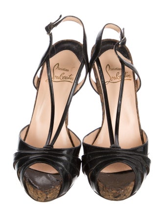Christian Louboutin Activa Patent Leather Slingback Sandals