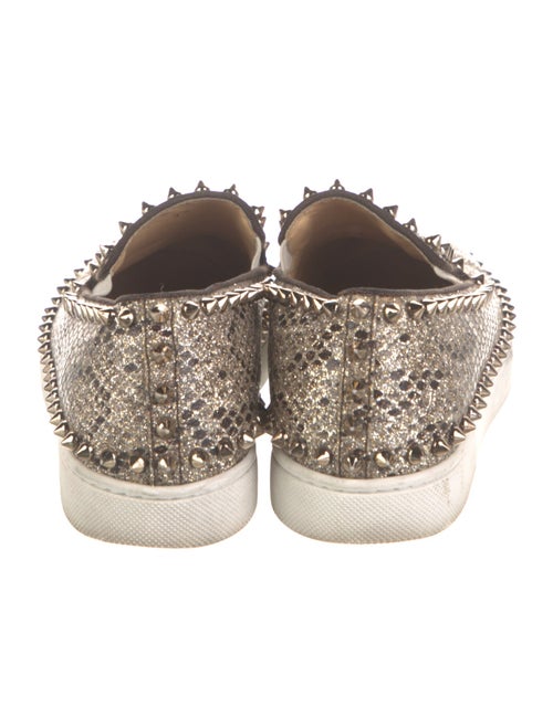 Christian Louboutin Spike Accents Glitter Sneakers