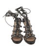 Christian Louboutin Leather Studded Accents Gladiator Sandals