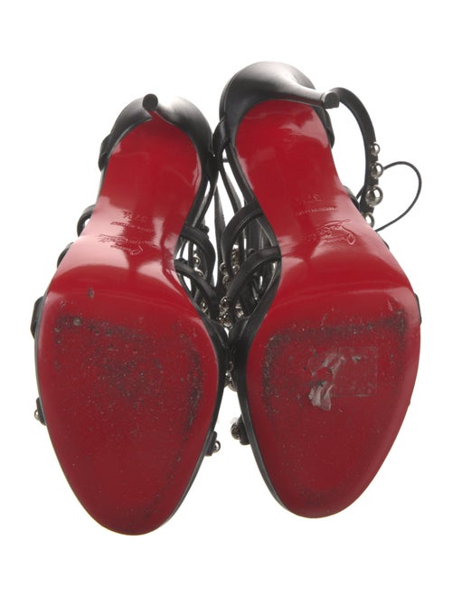 Christian Louboutin Leather Studded Accents Gladiator Sandals