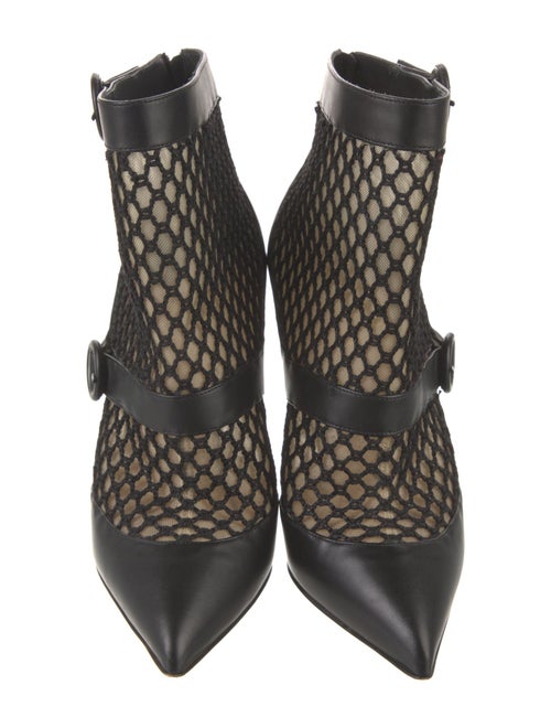 Christian Louboutin Leather Mesh Accents Boots
