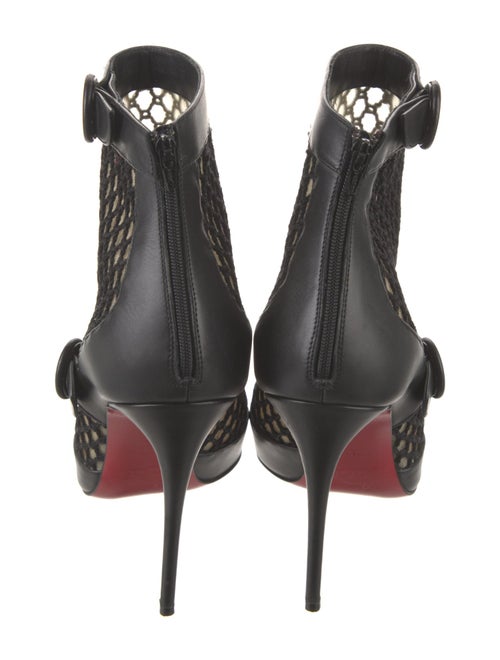 Christian Louboutin Leather Mesh Accents Boots
