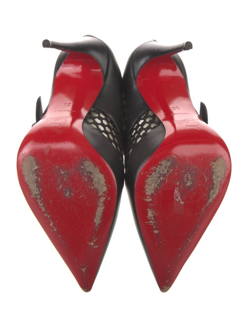 Christian Louboutin Leather Mesh Accents Boots