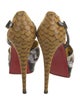 Christian Louboutin Leather Animal Print D'Orsay Pumps
