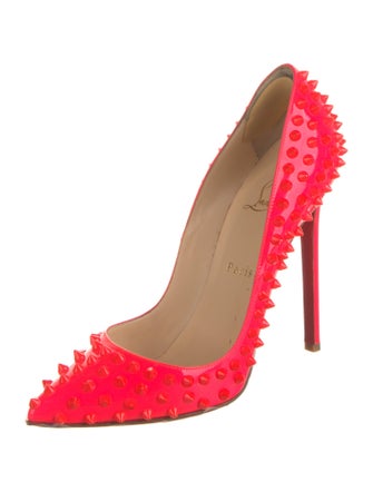 Christian Louboutin Spike Accents Patent Leather Pumps