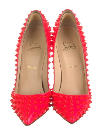 Christian Louboutin Spike Accents Patent Leather Pumps