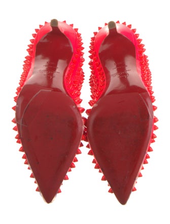 Christian Louboutin Spike Accents Patent Leather Pumps