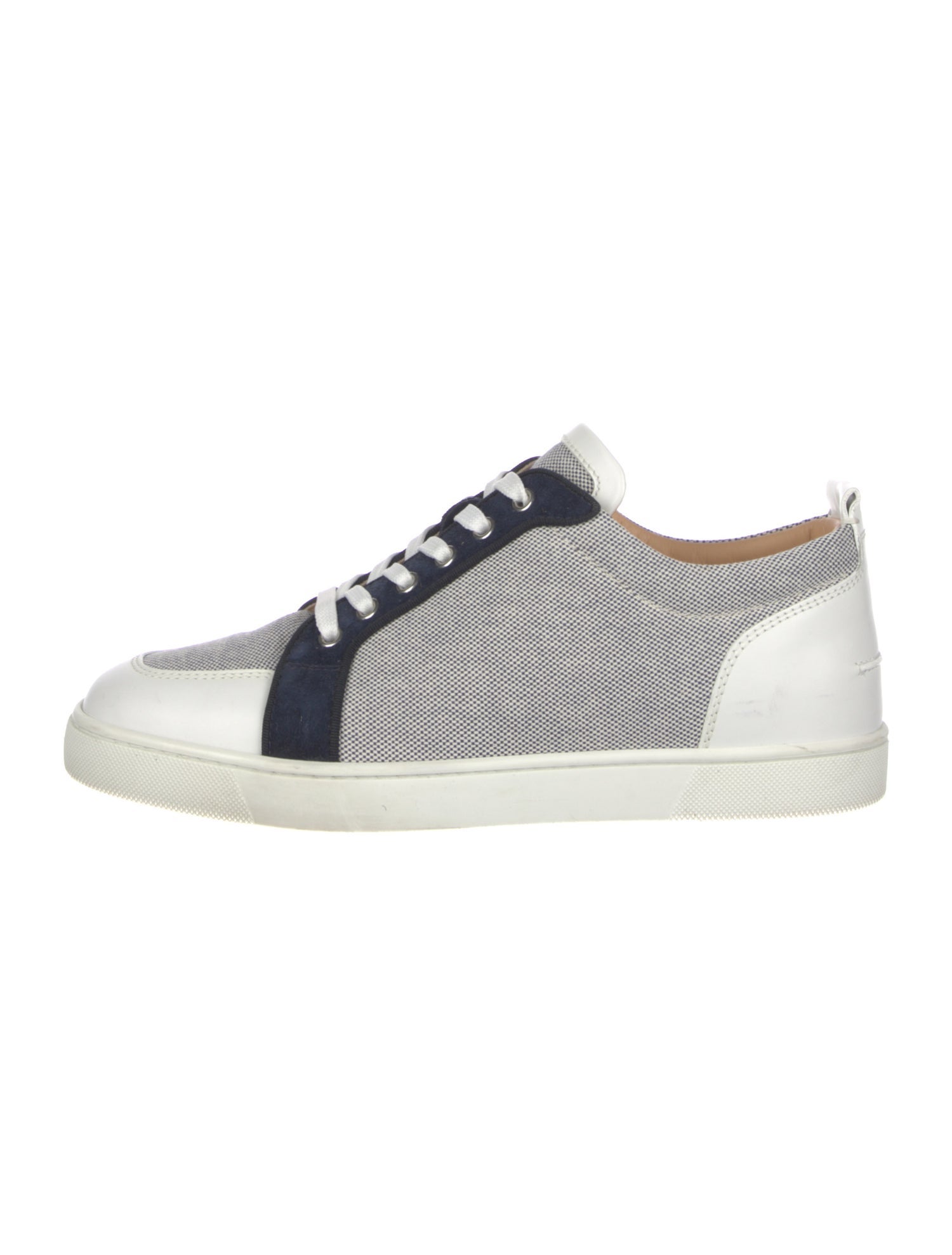 Christian Louboutin Canvas Colorblock Pattern Sneakers